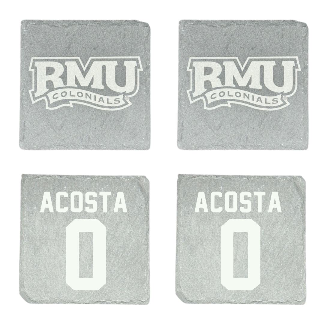 Robert Morris University Soccer Stone Coaster (4 Pack)  - #0 Giancarlo Acosta