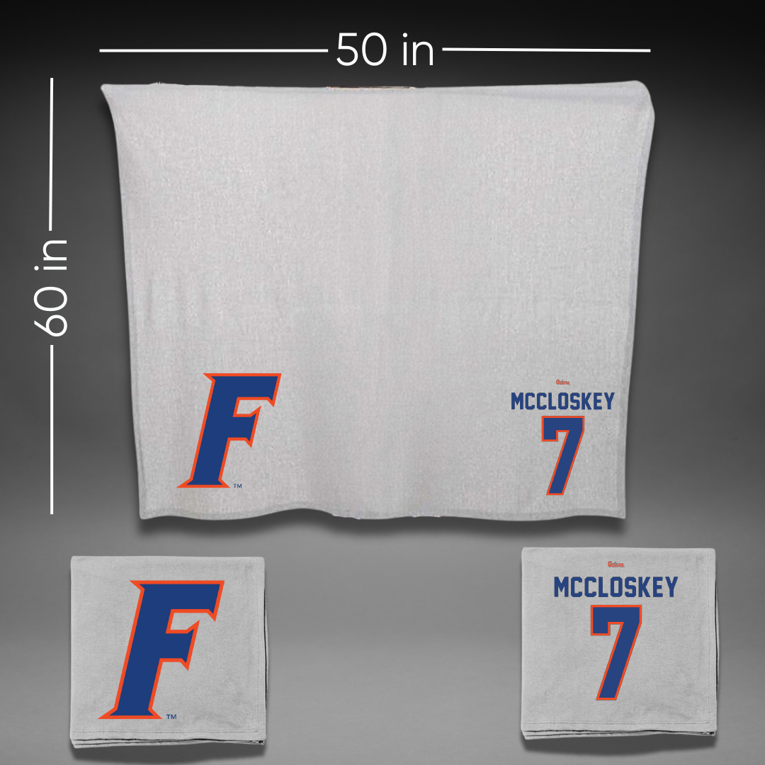 University of Florida Soccer Gray Blanket - #7 Lauren McCloskey