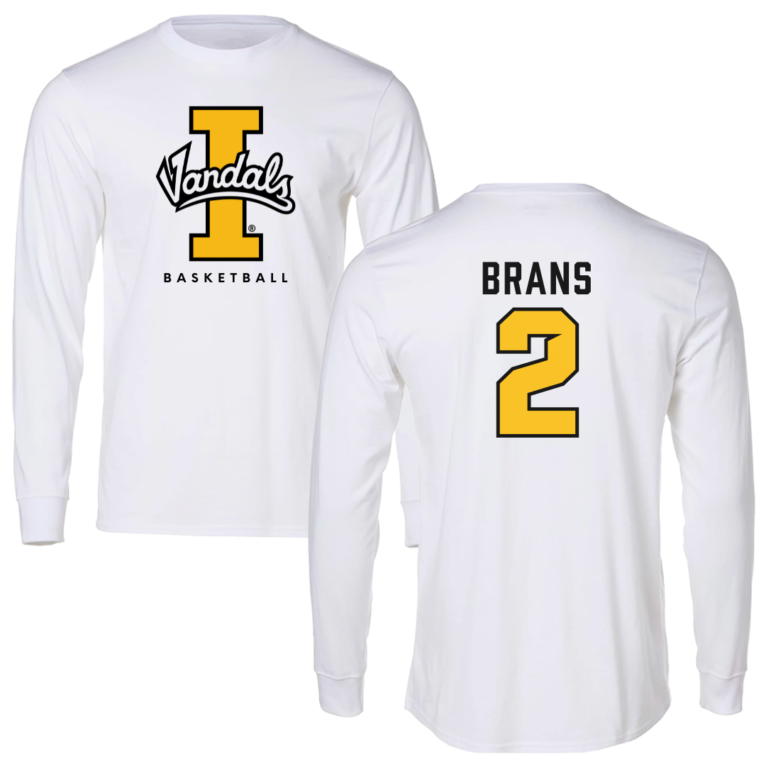 University of Idaho Basketball White Vandals Performance Long Sleeve - #2 Sarah Brans