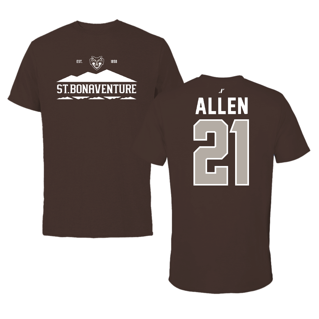 St. Bonaventure University Soccer Brown General Tee - #21 Olivia Allen
