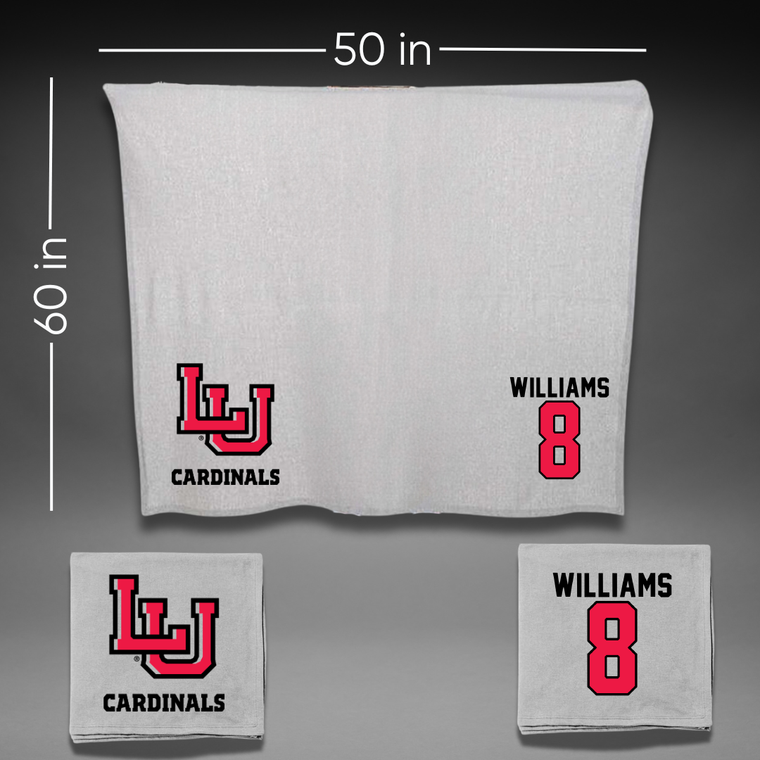Lamar University Soccer Gray Blanket - #8 Kaya Williams
