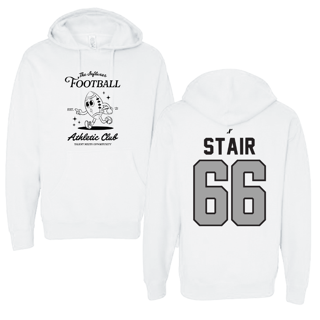 Football White Influxer Athletic Club Hoodie - #66 Aidan Stair