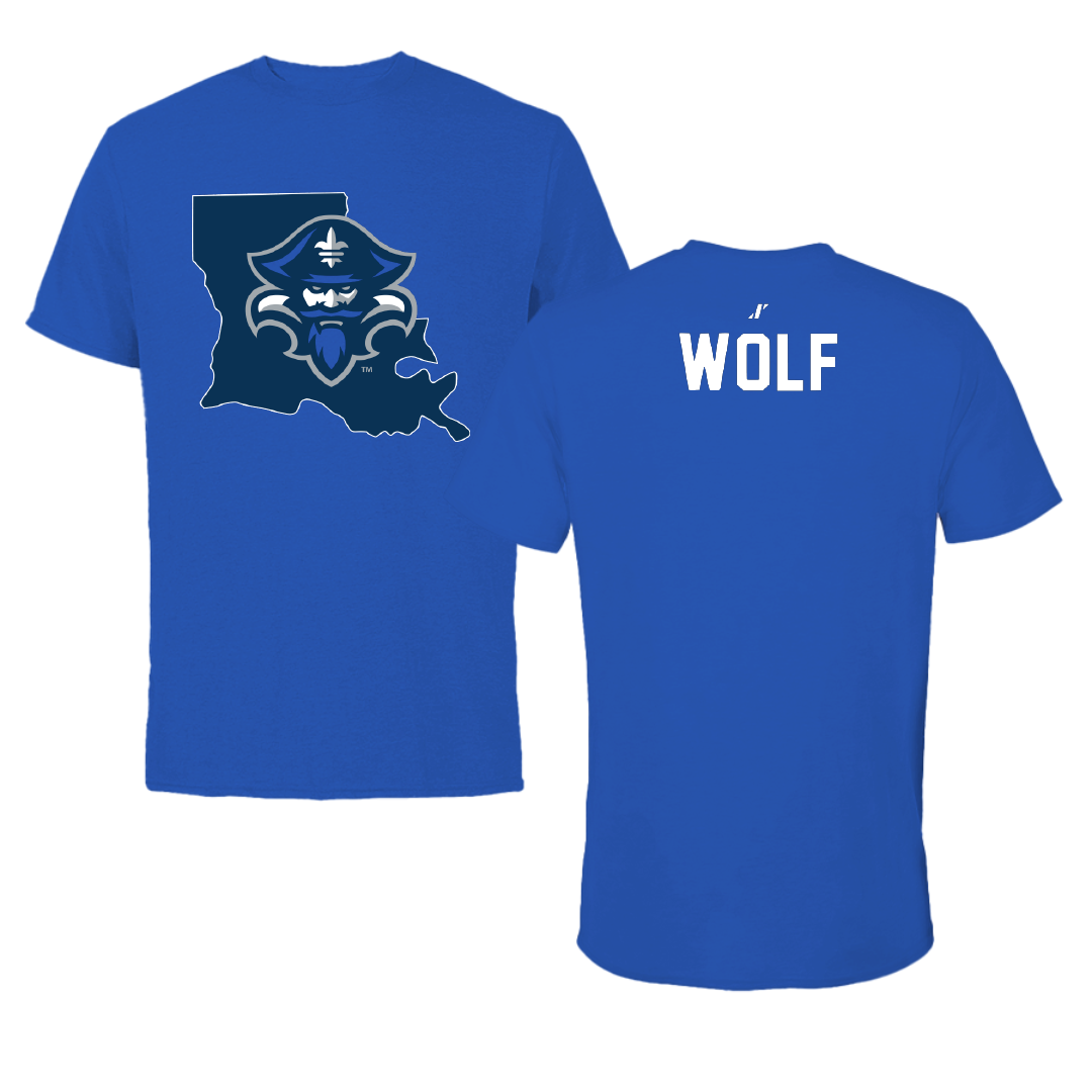 University of New Orleans TF and XC Blue State Tee - Sophia Wolf