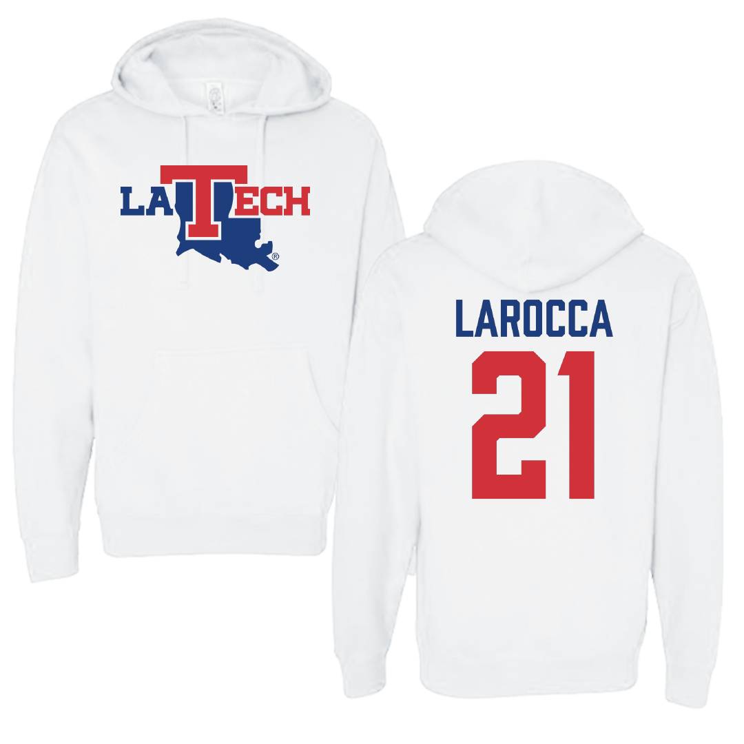Louisiana Tech University Baseball White Hoodie - #21 Jake LaRocca