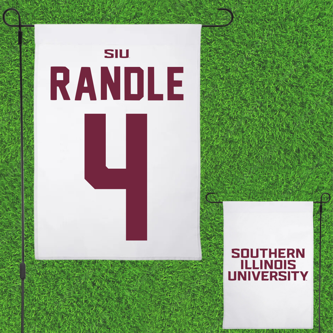 Southern Illinois University at Carbondale Basketball White Garden Flag - #4 Laniah Randle