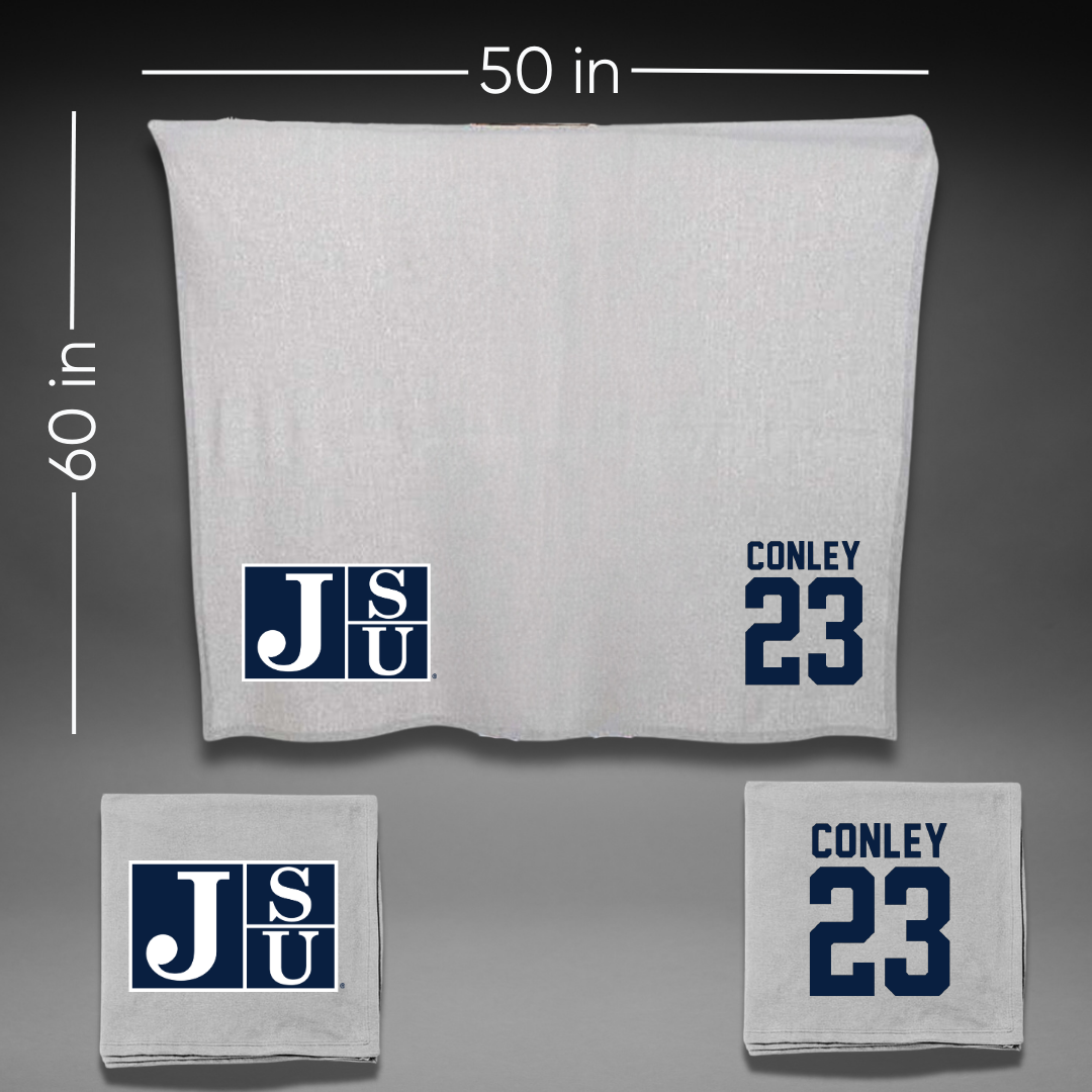 Jackson State University Football Gray Blanket - #23 Kierrie Conley