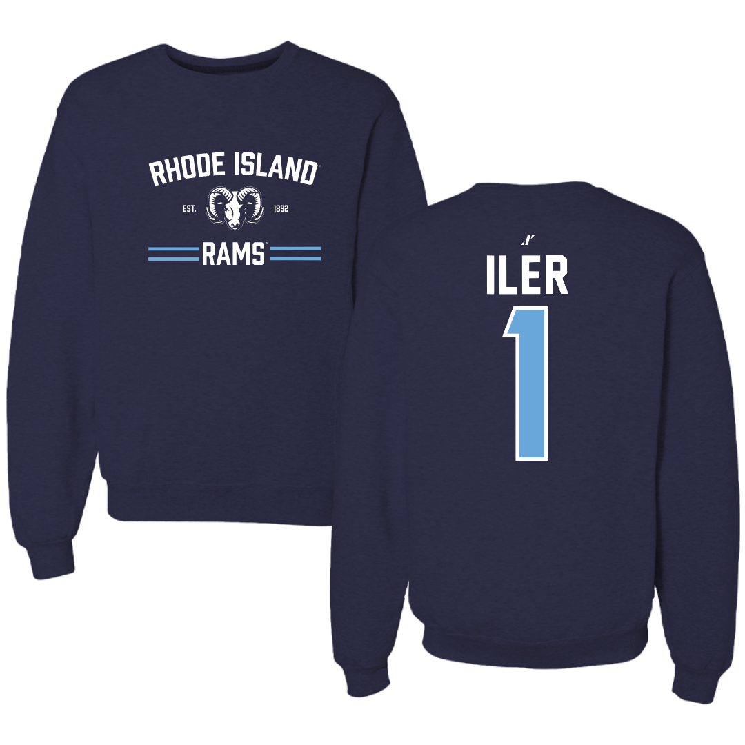 University of Rhode Island Lacrosse Navy General Crewneck - #1 Madison Iler