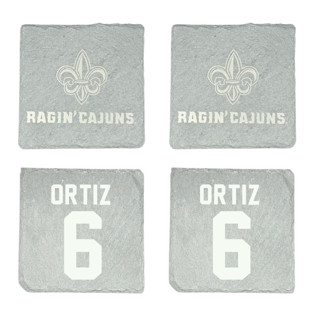 University of Louisiana at Lafayette Soccer Stone Coaster (4 Pack)  - #6 Lucy Ortiz