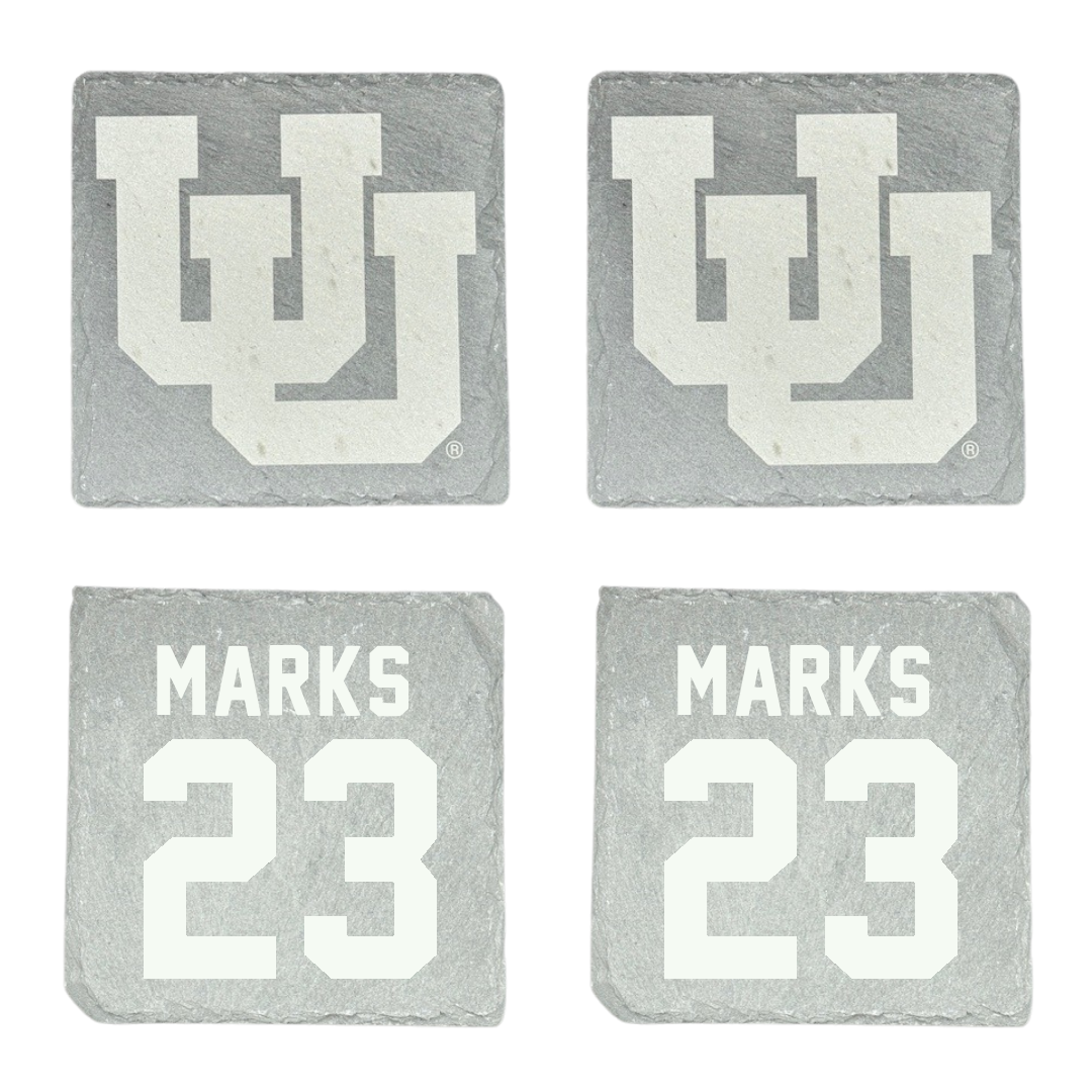 University of Utah Football Stone Coaster (4 Pack)  - #23 Faybian Marks