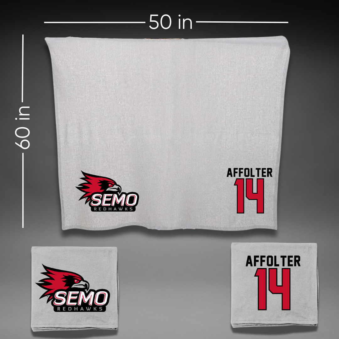 Southeast Missouri State University Softball Gray Blanket - #14 Brittany Affolter