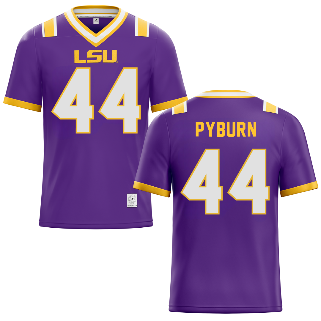Louisiana State University Purple Football Jersey - #44 Jack Pyburn