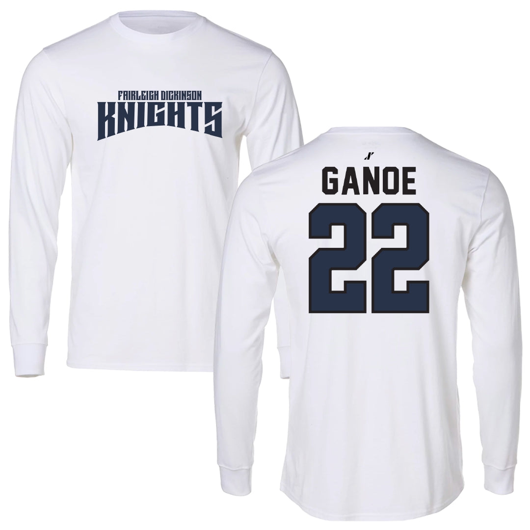 Fairleigh Dickinson University-Metropolitan Campus Volleyball White Classic Long Sleeve - #22 Kyndal Ganoe