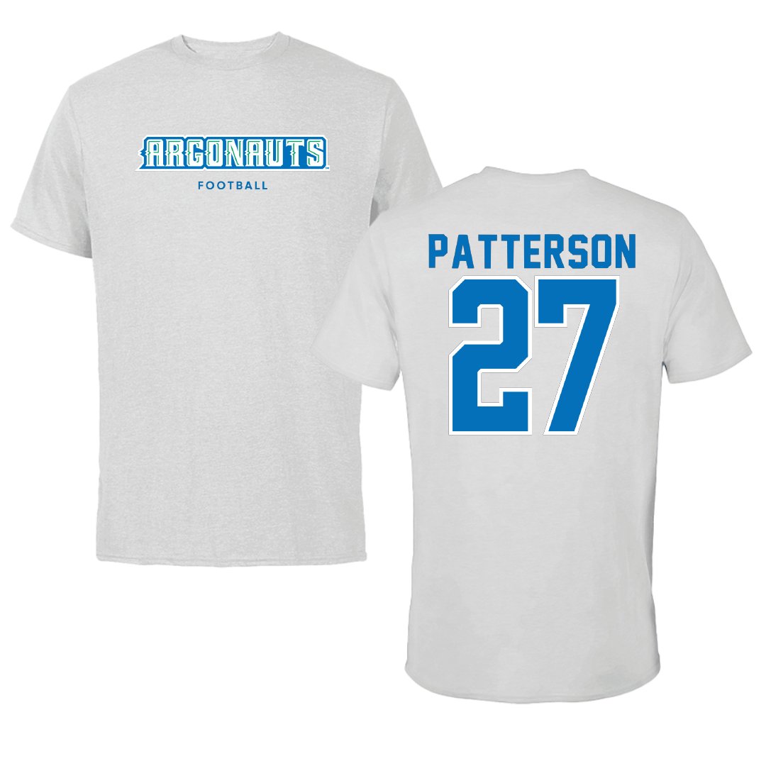 University of West Florida Football Light Gray Argonauts Performance Tee - #27 Tyler Patterson