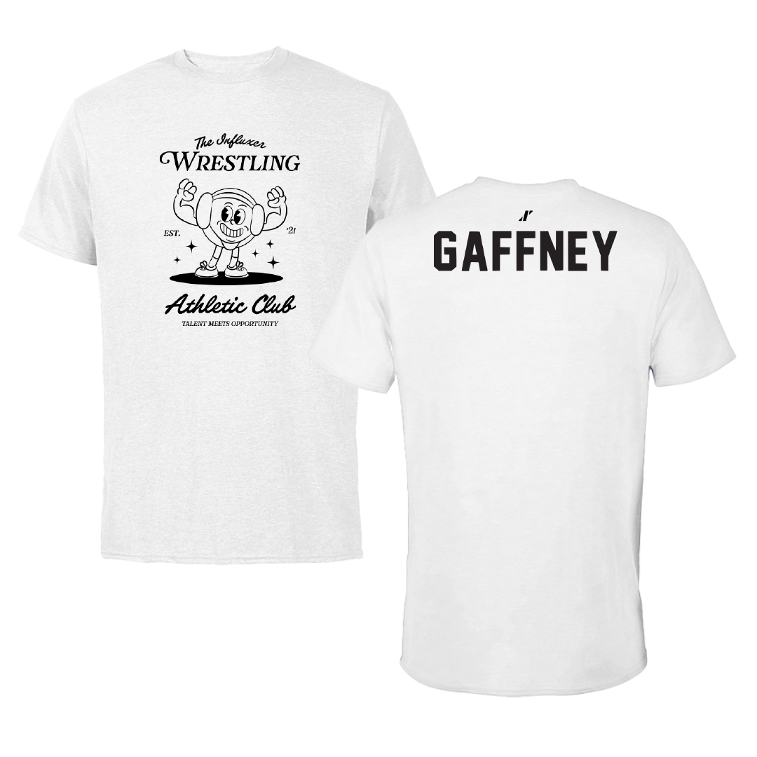 Wrestling White Influxer Athletic Club Tee - Noelle Gaffney