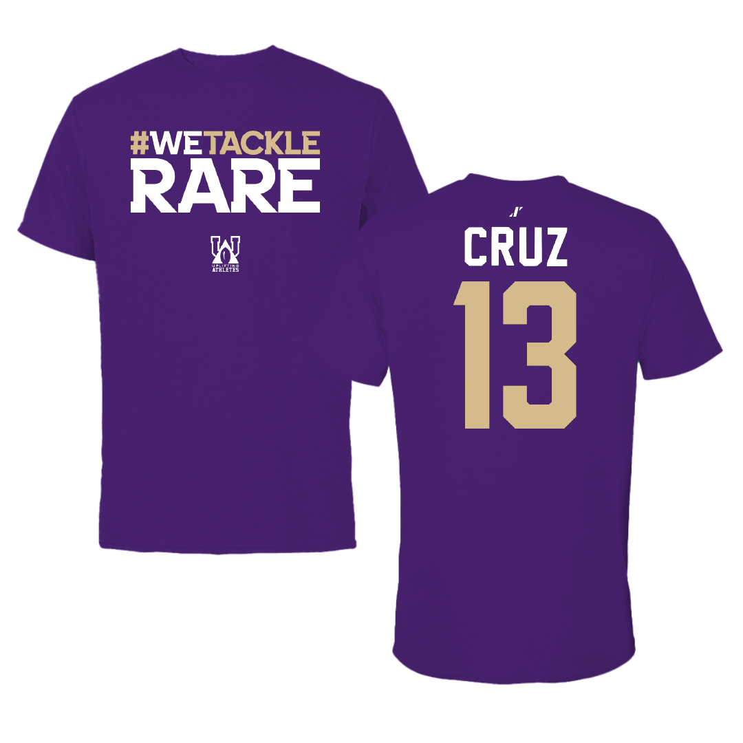 Western Carolina University Basketball Purple Uplifting Athletes Tee - #13 Zanoria Cruz