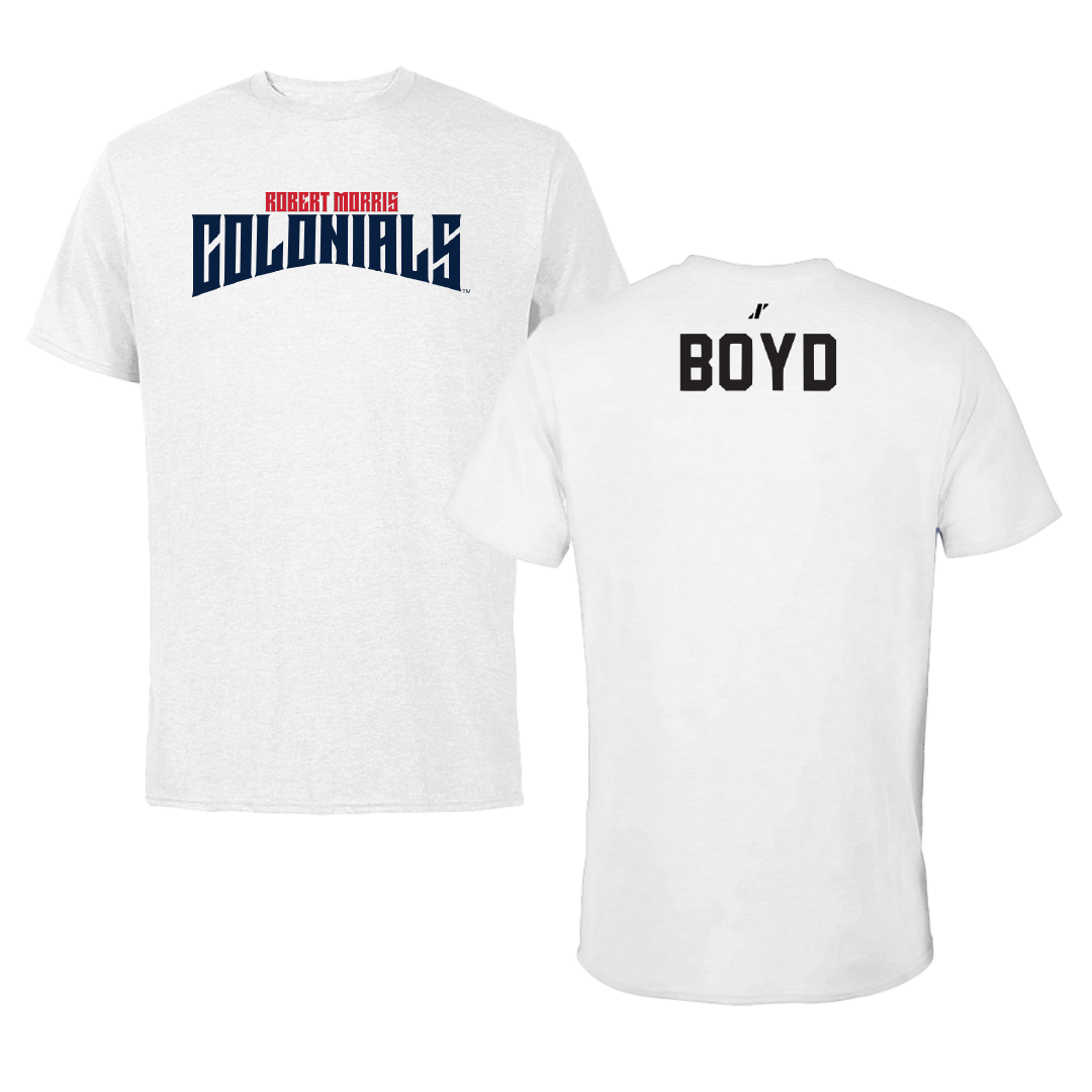 Robert Morris University TF and XC White Classic Performance Tee - Brayden Boyd