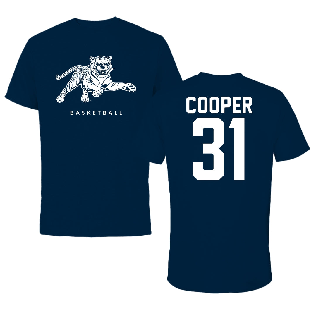 Jackson State University Basketball Navy Tee - #31 Zoe Cooper