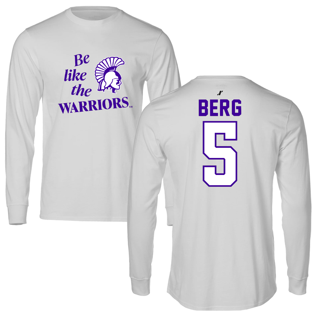 Winona State University Volleyball Light Gray Be Like Us Performance Long Sleeve - #5 Jayda Berg