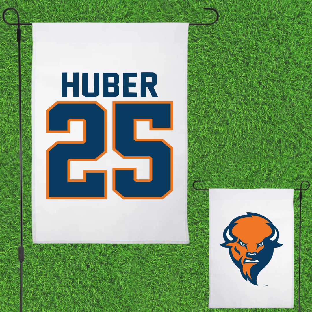 Bucknell University Lacrosse White Garden Flag - #25 Hans Huber