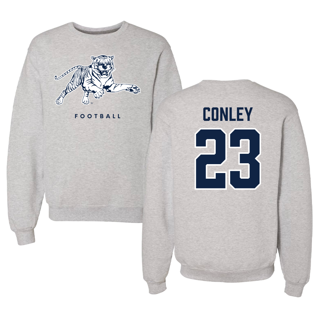 Jackson State University Football Gray Crewneck - #23 Kierrie Conley