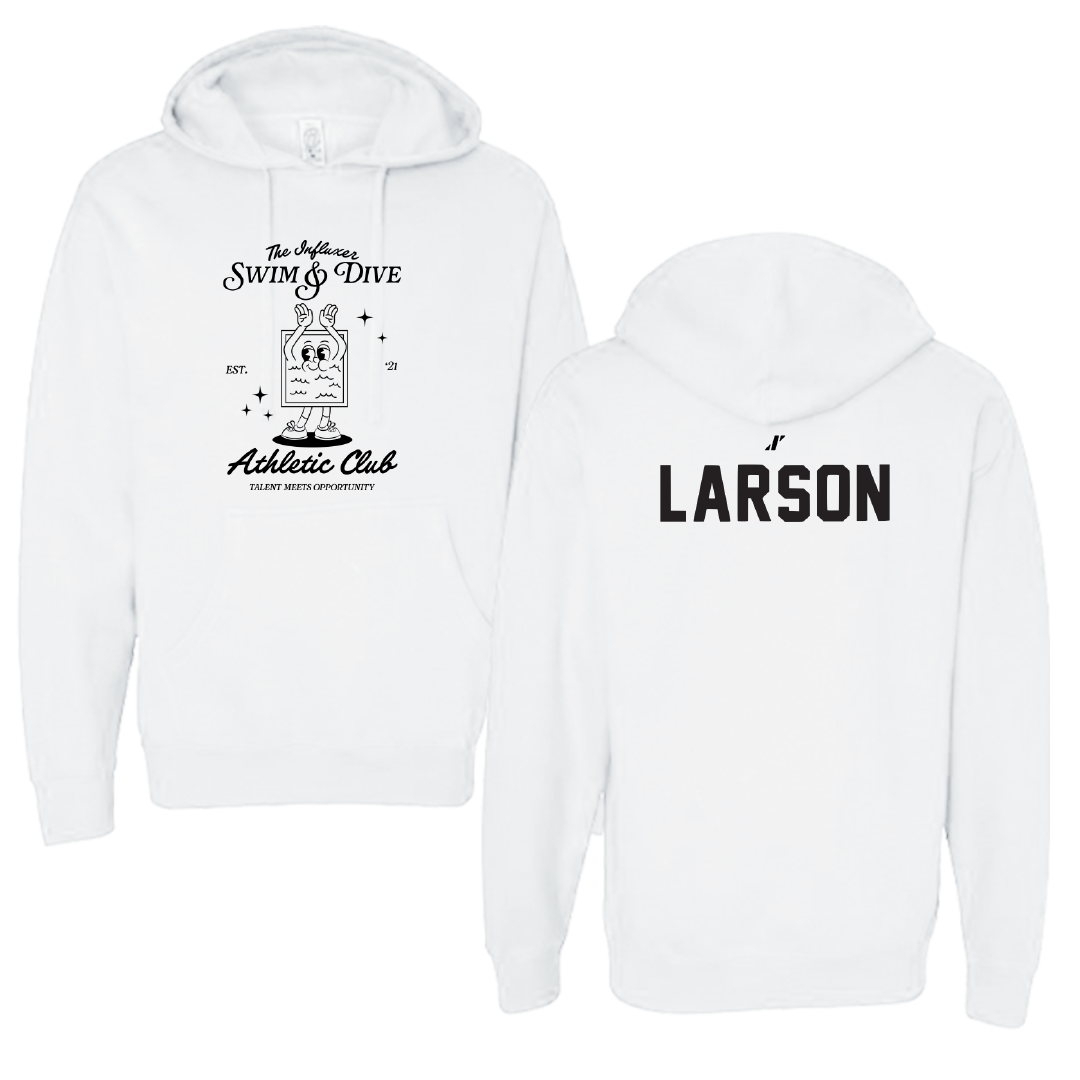 Swimming & Diving White Influxer Athletic Club Hoodie - Kennedy Larson