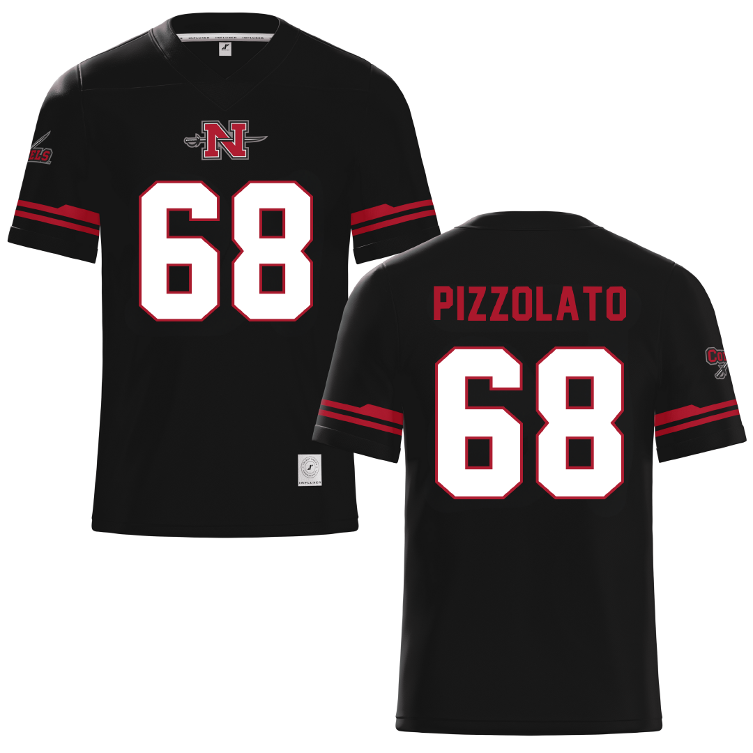 Nicholls State University Black Football Jersey - #68 Robbie Pizzolato