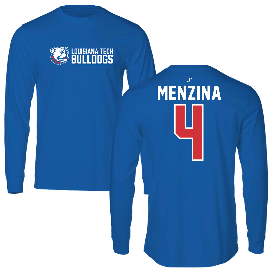 Louisiana Tech University Softball Blue General Performance Long Sleeve - #4 Lauren Menzina
