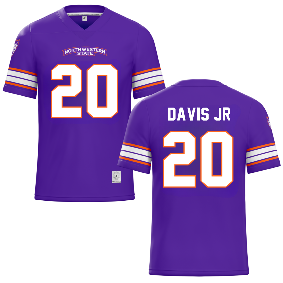 Northwestern State University Purple Football Jersey - #20 Kevin Davis Jr