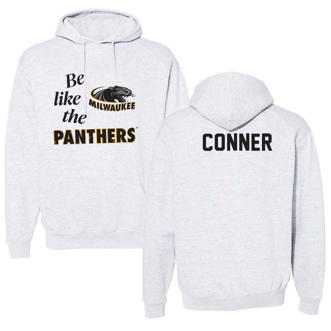 University of Wisconsin-Milwaukee TF and XC Light Gray Be Like Us Hoodie - Claudia Conner