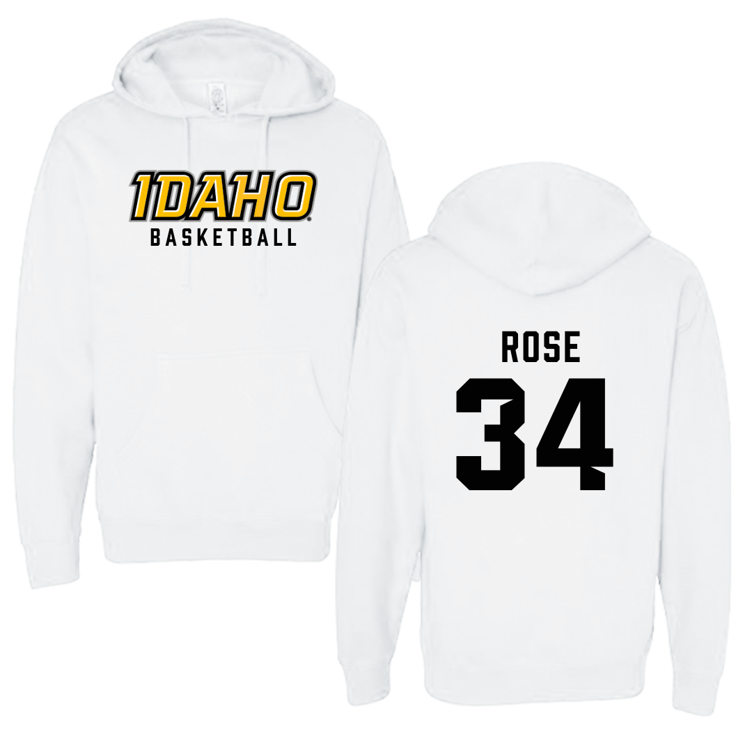 University of Idaho Basketball White Idaho Hoodie - #34 Kyson Rose