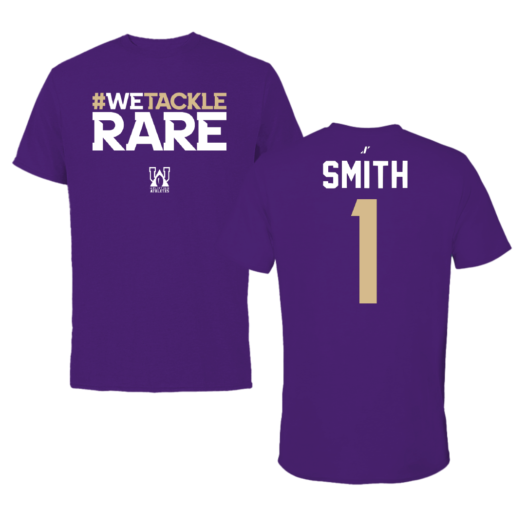 Western Carolina University Baseball Purple Uplifting Athletes Performance Tee - #1 Elijah Smith