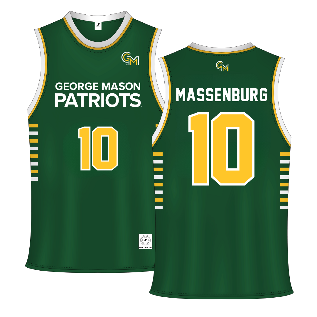 George Mason University Green Patriots Basketball Jersey - #10 Trinity Massenburg