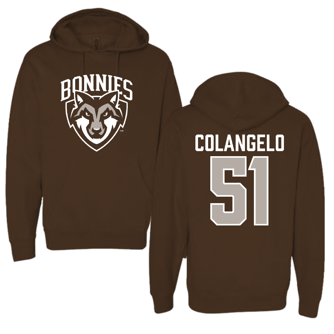 St. Bonaventure University Lacrosse Brown Hoodie - #51 Brit Colangelo