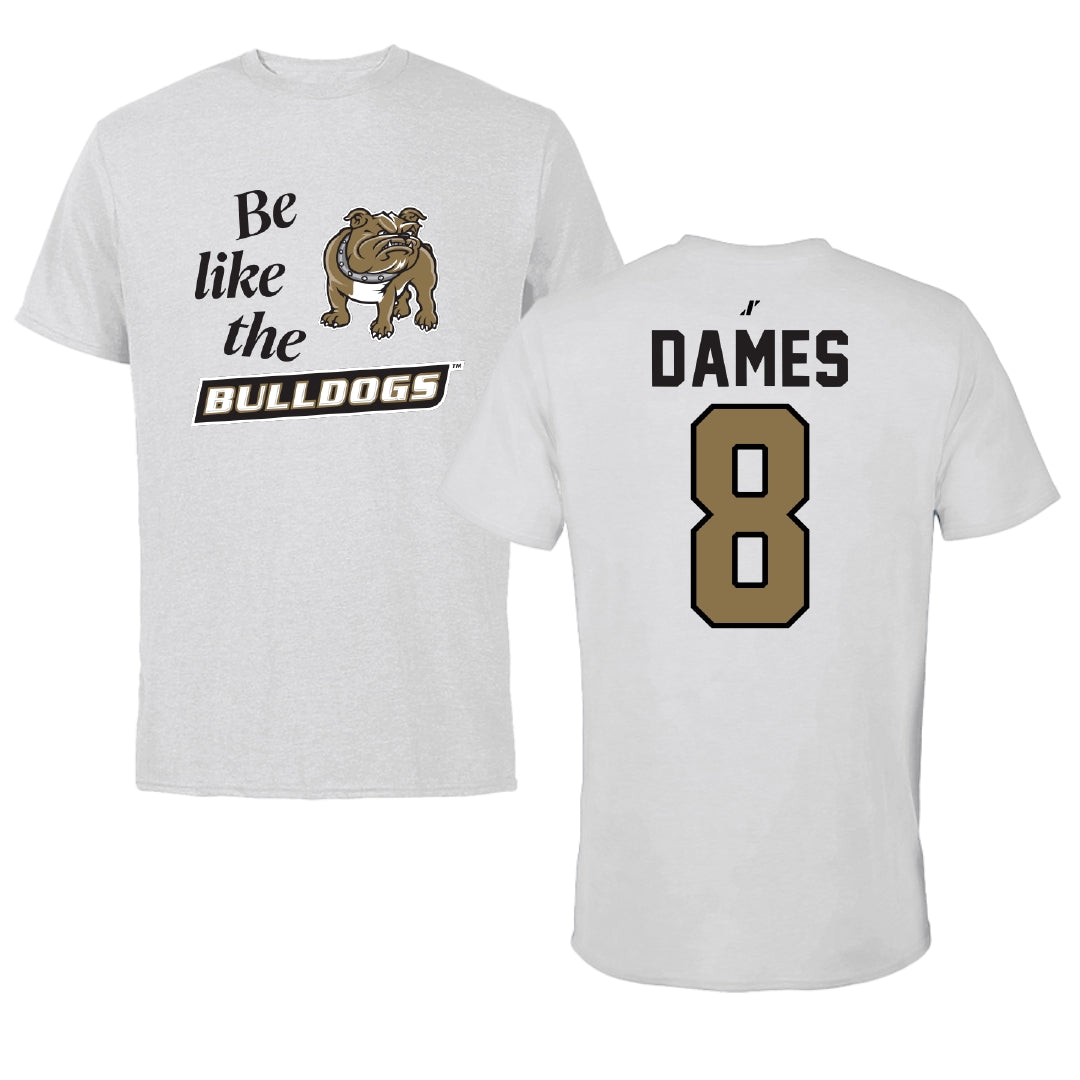 Bryant University Football Light Gray Be Like Us Tee - #8 Javin Dames
