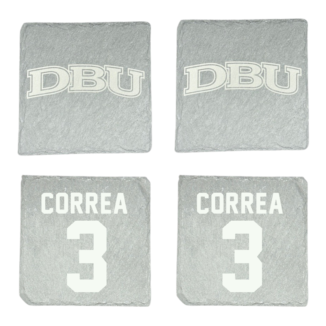 Dallas Baptist University Soccer Stone Coaster (4 Pack)  - #3 Bruno Correa