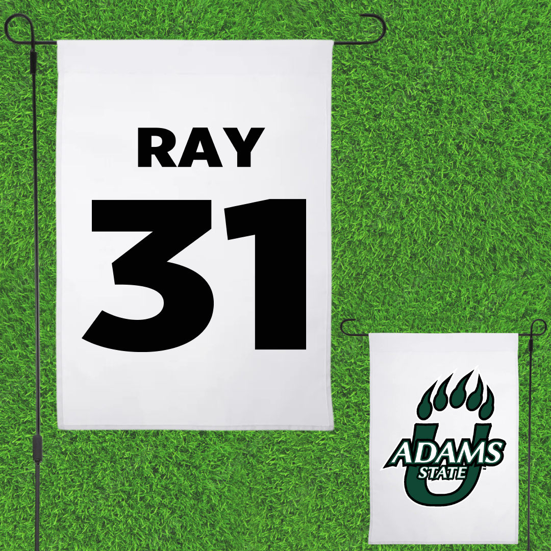Adams State University Football White Garden Flag - #31 Zach Ray