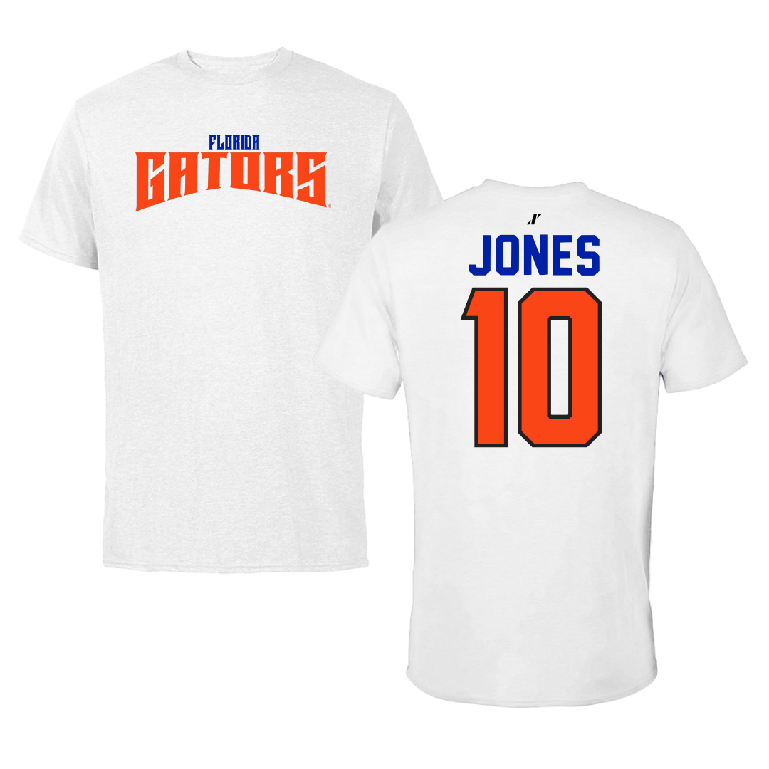University of Florida Soccer White Classic Tee - #10 Madison Jones