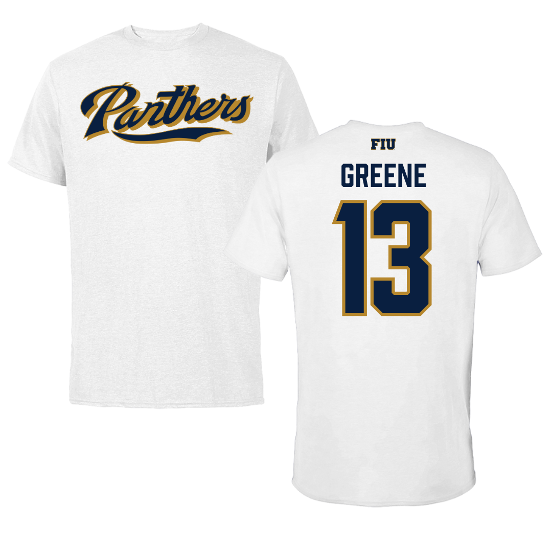 Florida International University Baseball White Tee - #13 Bryce Greene