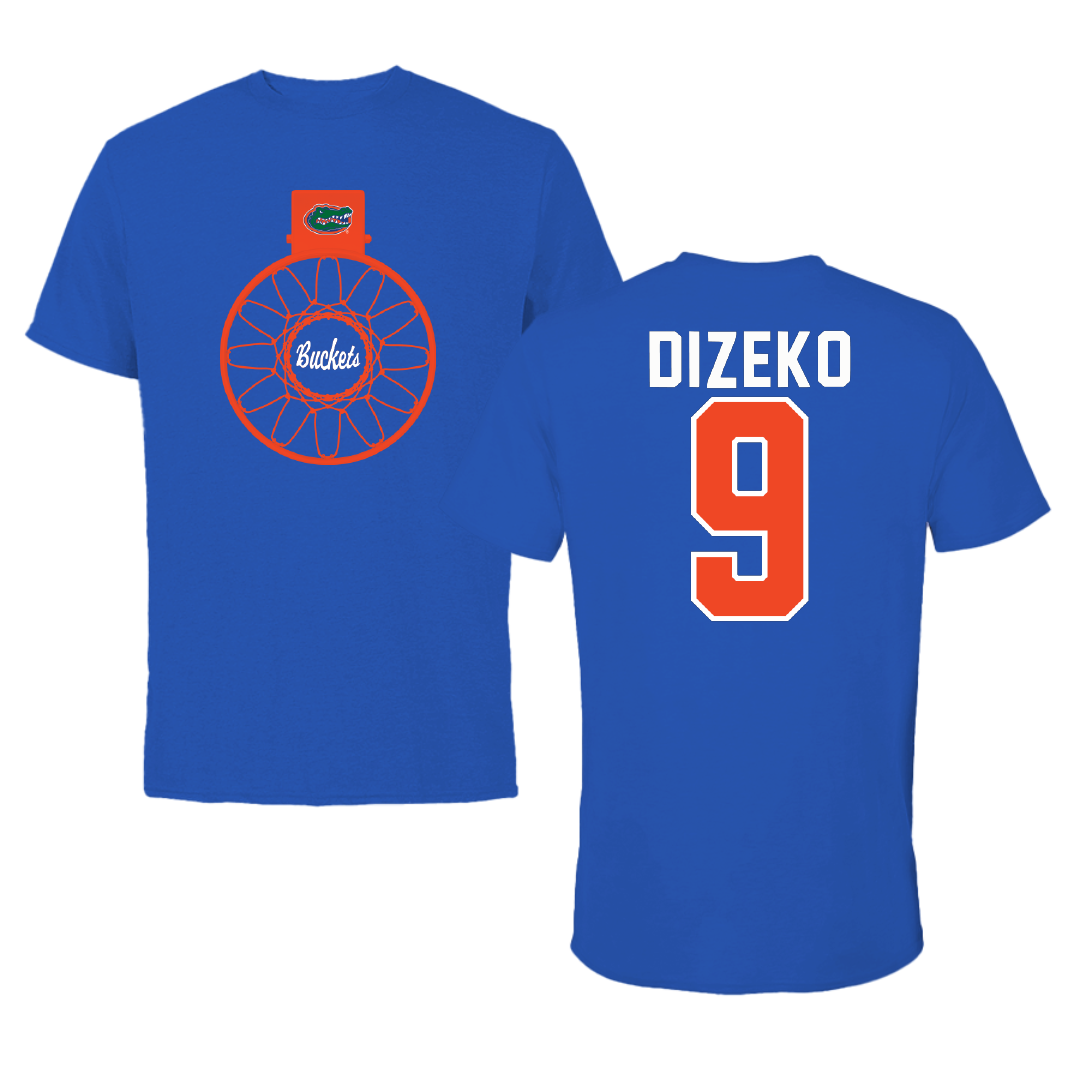 University of Florida Basketball Blue Buckets Tee - #9 Alexia Dizeko