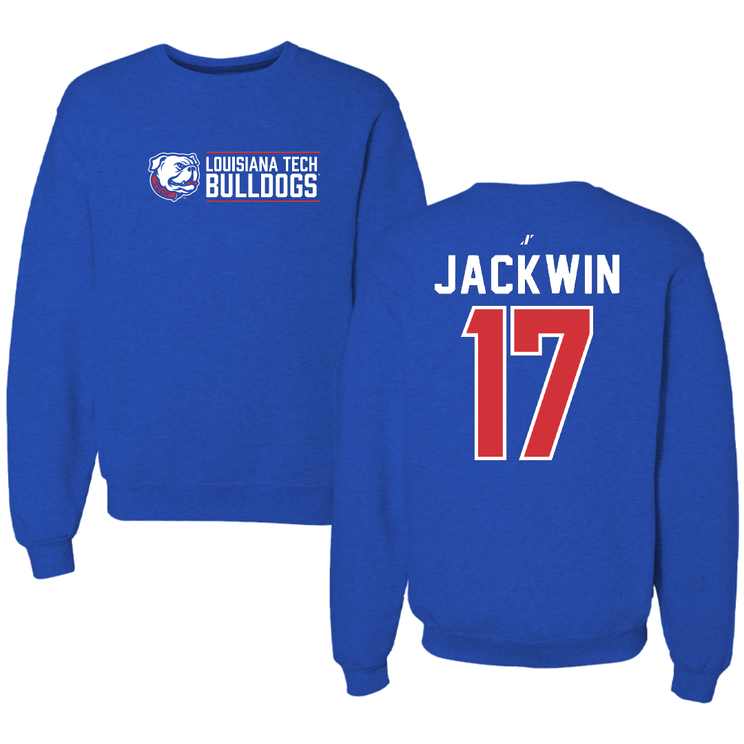 Louisiana Tech University Volleyball Blue General Crewneck - #17 Sydney Jackwin