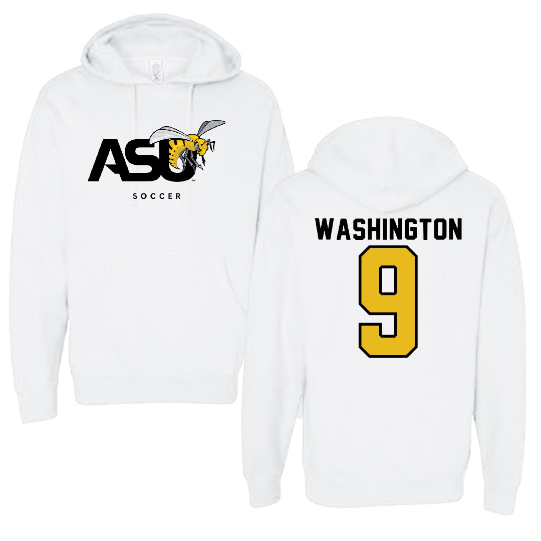 Alabama State University Soccer White ASU Hoodie - #9 Sydney Washington
