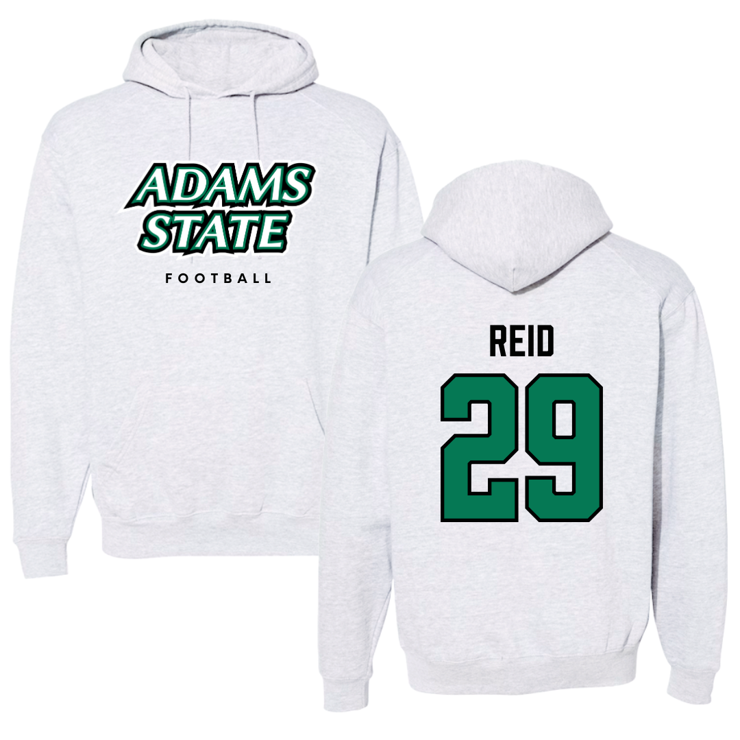 Adams State University Football Gray Block Hoodie - #29 Alex Reid