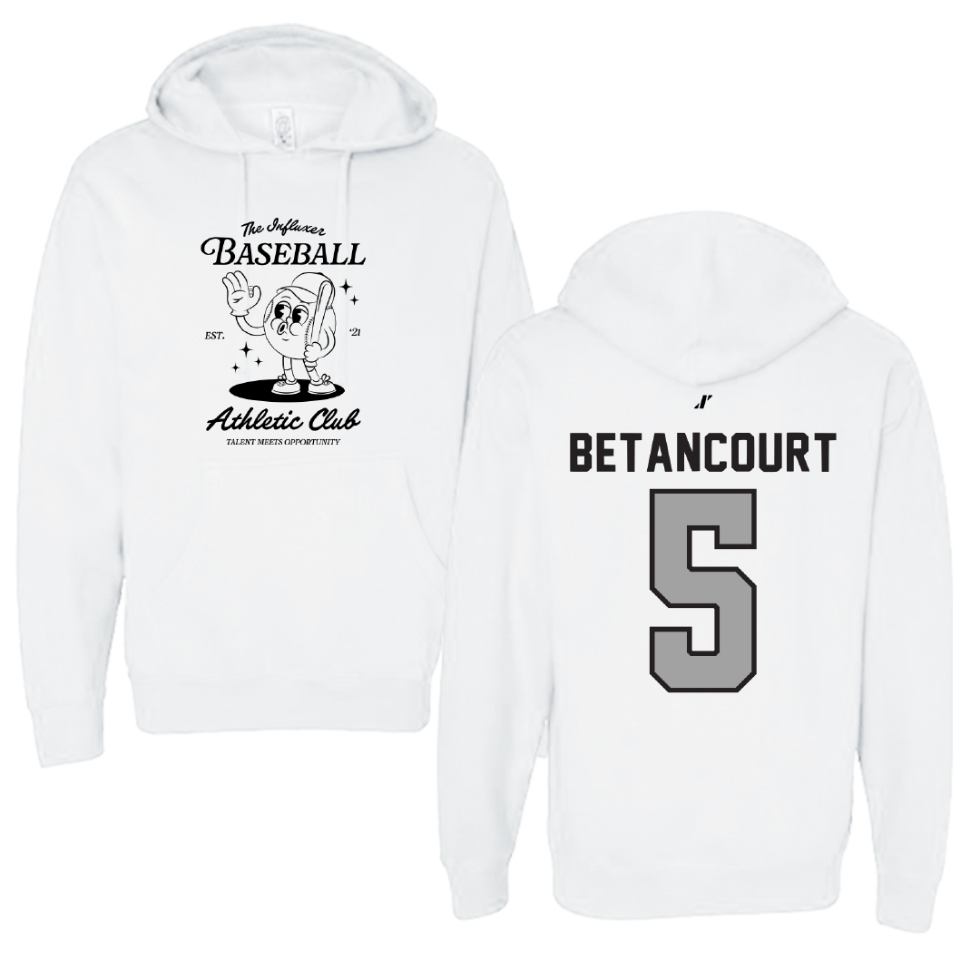 Baseball White Influxer Athletic Club Hoodie - #5 Rafael Betancourt