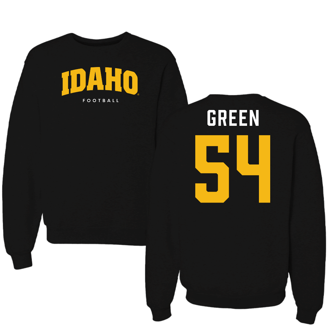 University of Idaho Football Black Idaho Crewneck - #54 Alex Green
