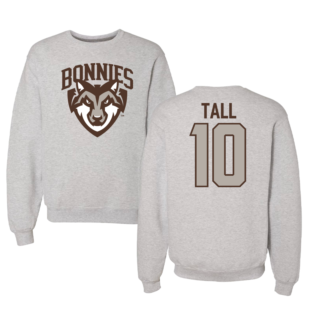 St. Bonaventure University Soccer Gray Crewneck - #10 Mo Tall