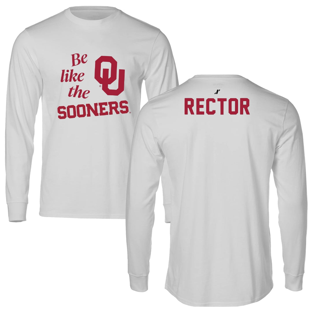 University of Oklahoma Rowing Light Gray Be Like Us Long Sleeve - Lily Rector