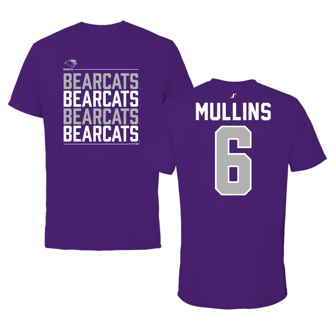 Southwest Baptist University Football Purple General Tee - #6 Canaan Mullins