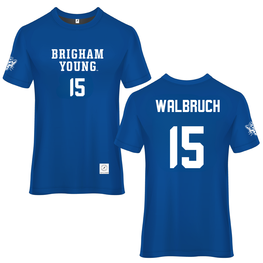 Brigham Young University Blue Soccer Jersey - #15 Ellie Walbruch