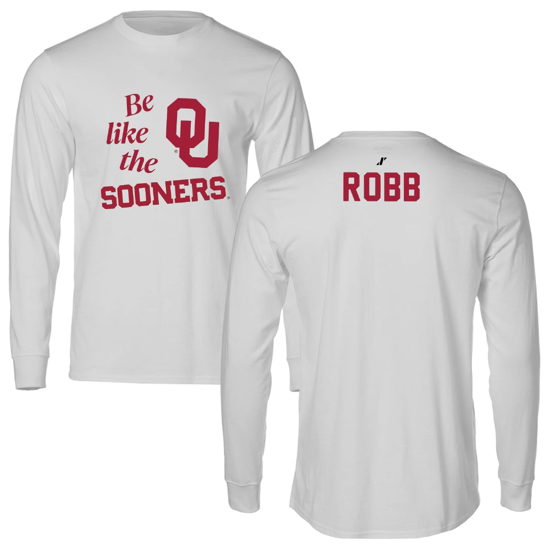 University of Oklahoma Rowing Light Gray Be Like Us Performance Long Sleeve - Alexa Robb