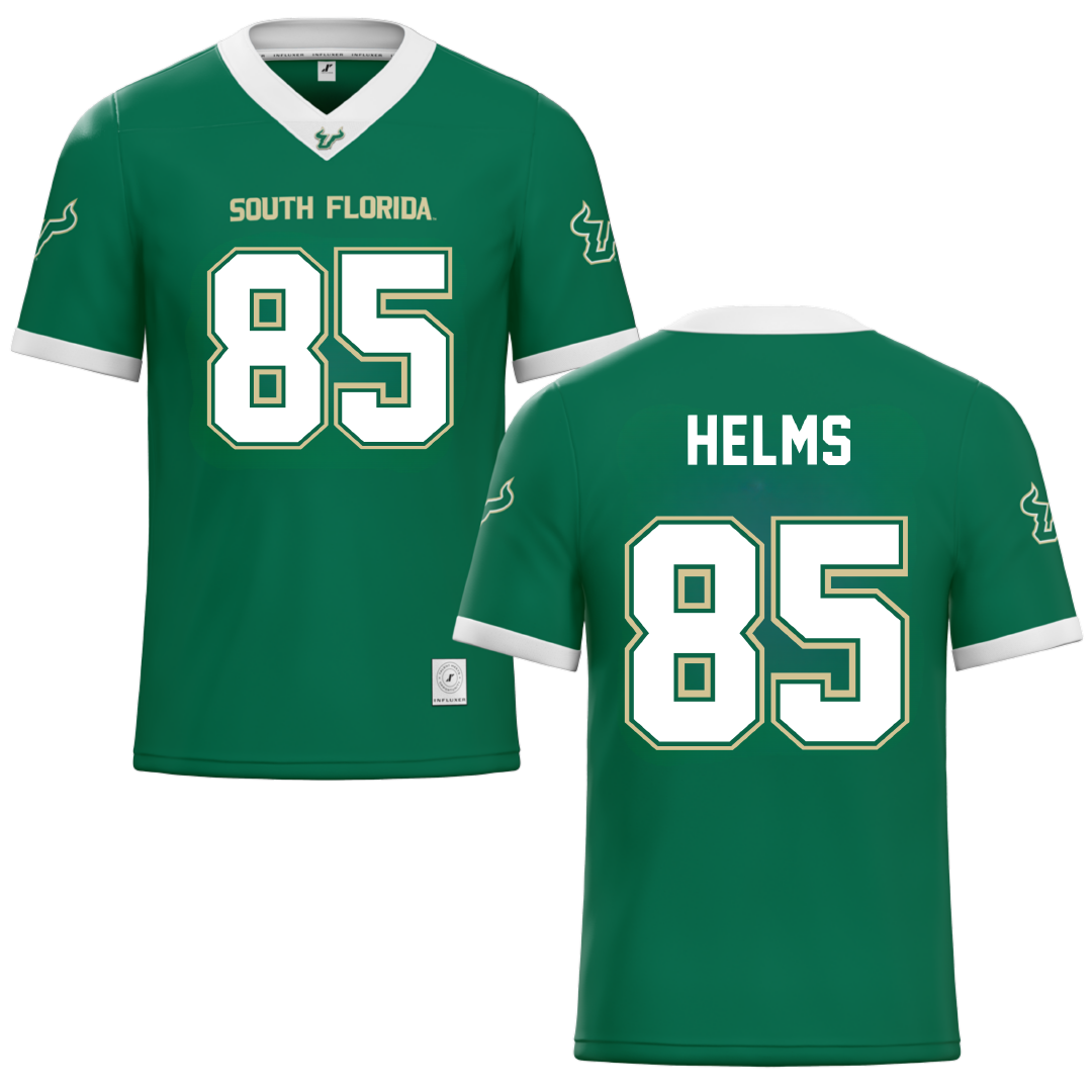 University of South Florida Green Football Jersey - #85 Christian Helms